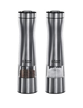 Russell Hobbs 22810-56 Salt and Pepper Grinders, Battery Powered - Stainless Steel