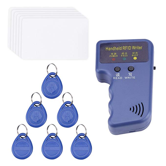 Handheld 125KHz RFID ID Card Writer/Copier Duplicator   6pcs Writable ID Cards and 6pcs ID Tags Kit