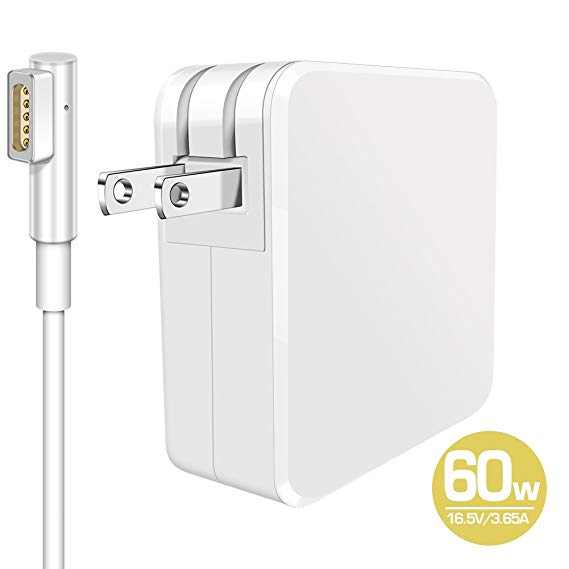 Macbook Pro Charger, 60W L-Tip Magsafe Power Adapter Replacement Charger for Macbook Pro 13 inch (White)