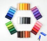 Bluecell 35 Assorted Color 200 Yards Per Unit Polyester Sewing Thread Spool Set  Bluecell LCD Cleaner Stylus