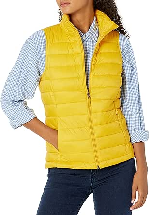 Amazon Essentials Women's Lightweight Water-Resistant Packable Puffer Vest