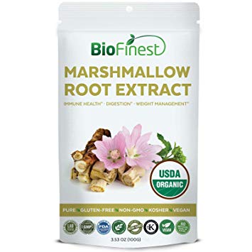 Biofinest Marshmallow Root Extract Powder - USDA Certified Organic Gluten-Free Non-GMO Kosher Vegan Friendly - Supplement for Immune Health, Digestion, Weight Management (100g)