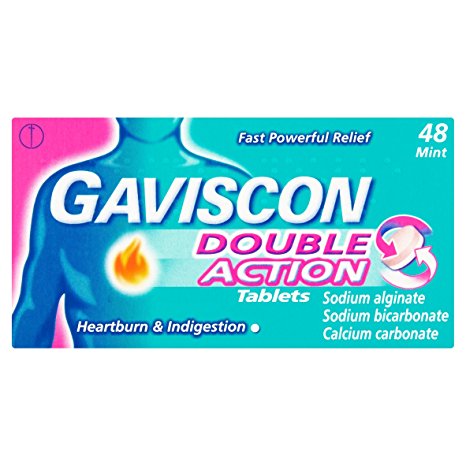 Gaviscon Double Action Mint Tablets, Pack of 48 Tablets