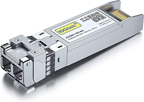 10 Gigabit SFP  LC Multi-Mode Transceiver, 10GBASE-SR Module for Cisco SFP-10G-SR, Meraki, Ubiquiti unifi UF-MM-10G, Mikrotik,D-Link, Supermicro, Netgear, TP-Link, Broadcom(850nm, DDM, 300m)