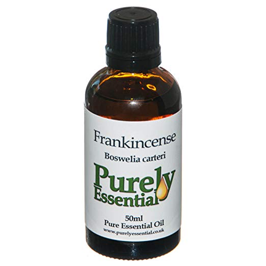 Frankincense Oil Certified 100% Pure. 50ml, Pure, Natural, Undiluted, Vegan, Steam Distilled, Cruelty Free, for Aromatherapy, Diffusers and Massage Blends, Purely Essential