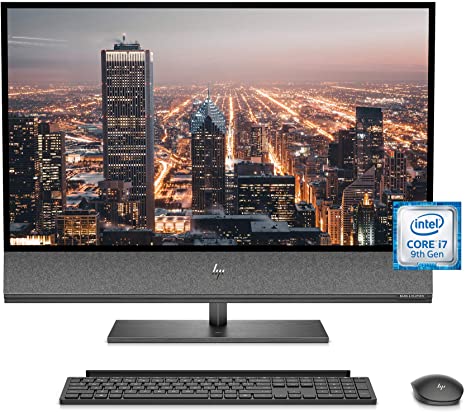 HP Envy 32 All-in-One Computer, 9th Gen Intel Core i7-9700 Processor, 4K UHD Monitor, NVIDIA GeForce GTX 1650 Graphics (4 GB), 16 GB RAM, 1 TB SSD, Windows 10 (32-a0010, Nightfall Black)