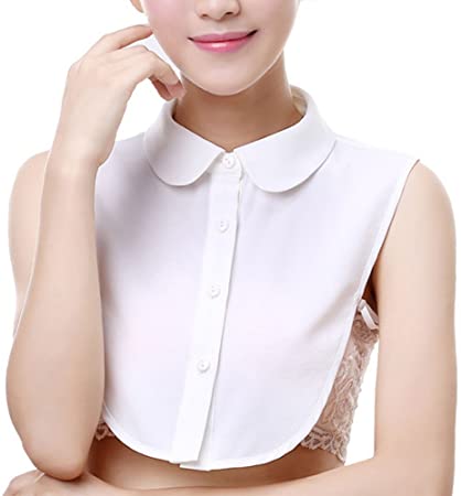 AORAEM Women's Girls Fake Collar Lace Stand Vintage Half Shirt Blouse Detachable
