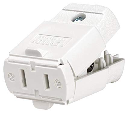 Leviton 102-WP 016-00102-0WP 15 Amp, 125 Volt, Cord outlet, 1 Pack, White