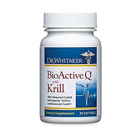 Dr. Whitaker's BioActive Q with Krill Omega-3 and Ubiquinol Heart Health Supplement, 30 softgels (30-day supply)
