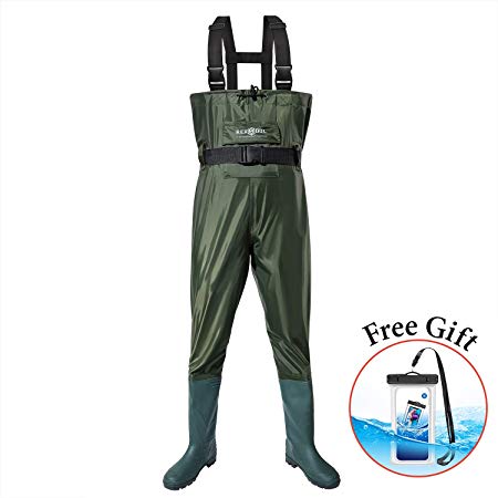 RexSoul Fishing Waders for Men and Women with Boots, Mens/Womens Waterproof Lightweight Chest Waders