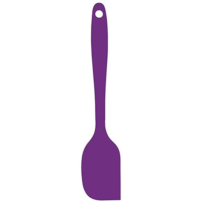 KitchenCraft Colourworks Silicone Mini Food Scraper, 20 cm - Purple