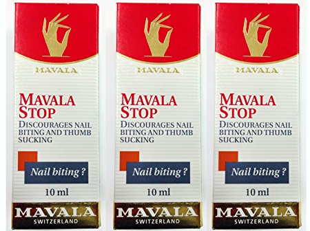 Mavala Stop Discourages Nail Biting and Thumb Sucking 0.3oz/10ml - Best Value 3 Pack!