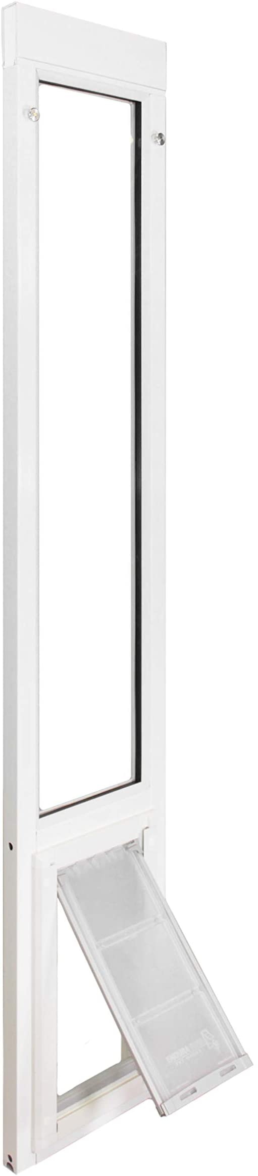 Endura Flap Vinyl Sliding Glass Dog Door, Single Flap (4 Sizes: S, M, L, XL in Height ranges from 74.75" - 80.25")