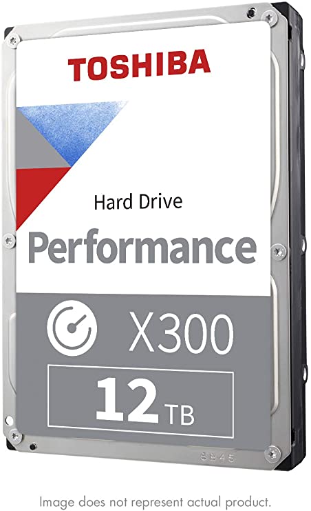 Toshiba X300 12TB Performance & Gaming Internal Hard Drive 7200 RPM SATA 6Gb/s 256 MB Cache 3.5 inch - HDWR21CXZSTA