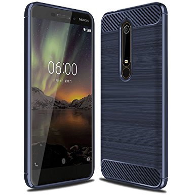 Nokia 6.1 Case,Nokia 6 2018 Case, "Not for Nokia 6 2017",Sucnakp TPU Shock Absorption Technology Raised Bezels Protective Case Cover for Nokia 6 2018 (TA-1068) smartphone (TPU Blue)