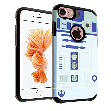 Apple Iphone 6S PLUS Case, DURARMOR® Iphone 6S PLUS 5.5" [Lifetime Warranty] Star Wars R2D2 Astromech Droid Robot Dual Layer Hybrid ShockProof Ultra Slim Armor Air Cushion Defender Protector Cover