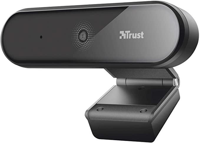 Trust Tyro Full HD All-in-one Webcam with Built-in Microphone (Full HD 1080p Resolution, Auto-focus, Plug & Play, Tripod Stand included, Hangouts, Meet, Skype, Teams)