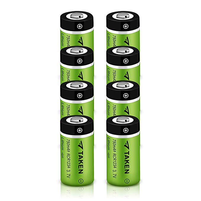 Arlo Batteries Rechargeable, Taken CR123A 3.7V Rechargeable Lithium Battery for Arlo Wireless Cameras (VMC3030/VMK3200/VMS3330/3430/3530) (8 Pack)