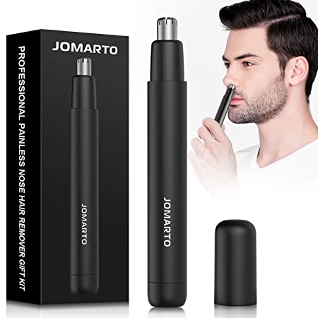 Nose Hair Trimmer,for Men and Women Professional Tiny Painless Nose Hair Remover,Waterproof Stainless Steel Head, Dual Edge Blades, Mute Motor, with Cleaning Brush