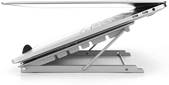 Laptop Stand, Adjustable Portable Laptop Holder For Desk, 6 Adjustable Height & Angle Laptop Stand Holder For 10-15.6" Pc Computer, Tablet, Ipad(Gray)