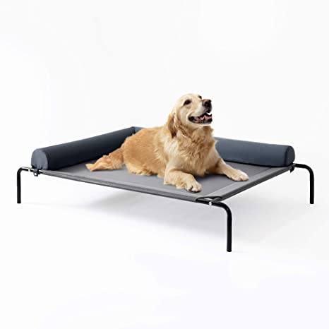 Love's cabin Outdoor Elevated Dog Bed - 36/43/49in Cooling Pet Dog Beds for Extra Large Medium Small Dogs - Portable Dog Cot for Camping or Beach, Durable Summer Frame with Breathable Mesh