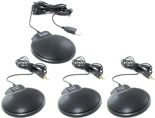 Sound Tech TableTop Conference Microphone Kit ,4 Microphones daisy chain, CM-1000USB CM-1000