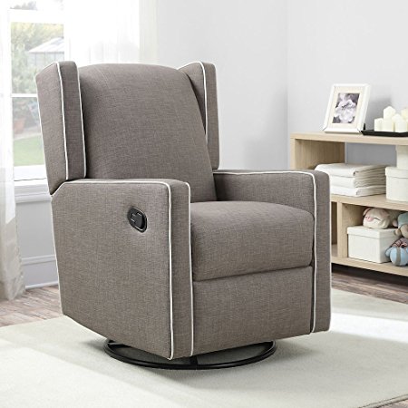 Baby Relax Everston Swivel Glider Recliner- Taupe