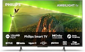 Philips PUS7608 189 cm (75 Pouces) Smart 4K LED TV | 60Hz | Pixel Precise Ultra HD & HDR10  | Dolby Vision & Dolby Atmos | SAPHI | Enceintes 20W | Compatible avec l'Assistant Google & Alexa