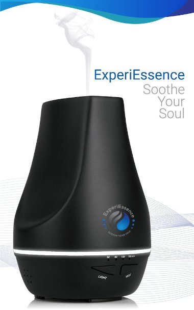 Essential Oil Diffuser - Portable - Best for Air Purifying, Aromatherapy, Humidifying - Auto Shut-off & Optional Night-light - Perfect for the Spa, Bedroom, Living Room, Baby Room - Great Gift!