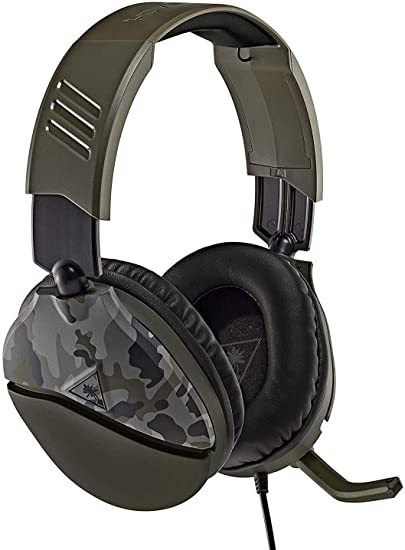 Turtle Beach Recon 70 Green Camo Gaming Headset - Xbox One, PS4, Nintendo Switch and PC