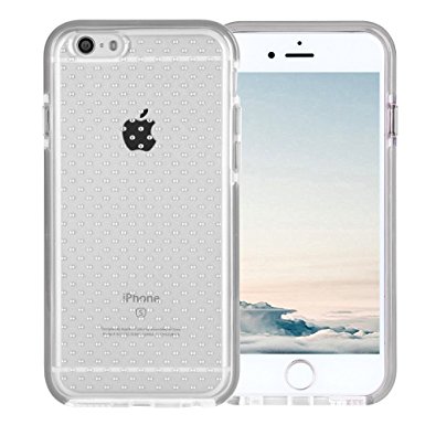 iPhone 6S Case, iPhone 6 Case, FYY[Patent Shockproof][Military Material] Ultra Slim Fit Hybrid Clear Bumper Case Soft Silicone Gel Rubber Shockproof Impact Resistance Cover for iPhone 6S/6 Grey