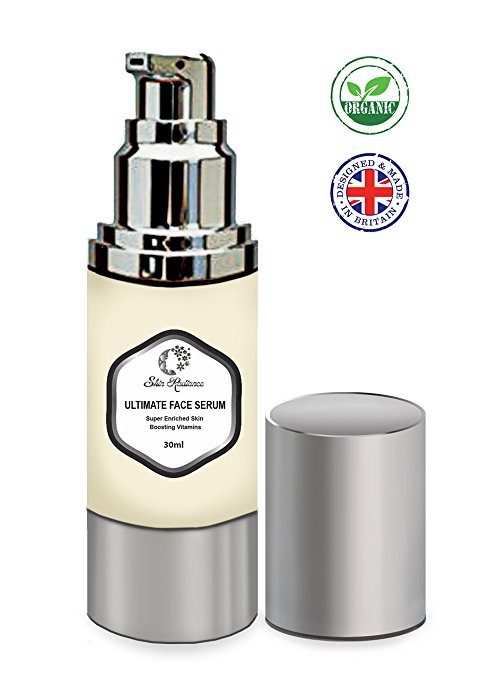 Premium Hyaluronic Acid Serum for Skin With Vitamin A & E, Marine Collagen, Argan Oil - Anti Ageing, Anti Wrinkle, Hydrates and Repairs Cell Damage for a Smooth and Radiant Glow - This Serum Blend is Made To Order with Fresh Ingredients and is Truly Skin Regeneration in a Bottle. 100% All Natural Ingredients - Suitable as Derma Roller Serum - UK Produced by Skin Radiance®