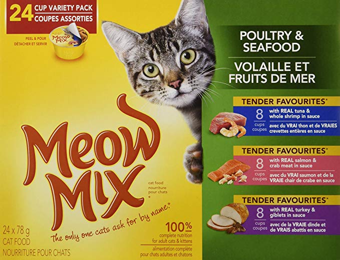 Meow Mix Poultry & Seafood Variety 24-pack Cat Food