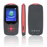 Lonve MP3 Player 4GB Big Lossless Sound Bluetooth Music Media player With Video FM Radio Voice Record and Expandable MicroSD Slot-Red