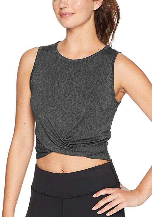 Bestisun Crop Top Workout Shirts Muscle Tank Cropped Athletic Workout Top for Women Gym