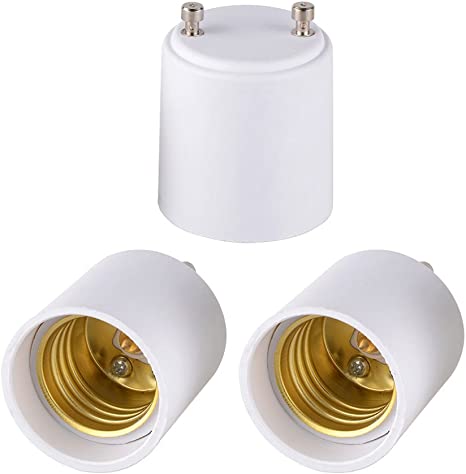 Onite 3PCS GU24 to E26 E27 Adapter for LED Bulb, Change out your Pin Base Fixture to Standard Screw-in Lamp Socket