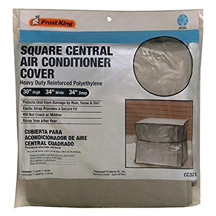 Frost King CC32XH 34x34x30 Square Central Air Conditioner Cover (Heavy Duty Reinforced Polyethylene)