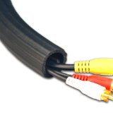 UT Wire UTW-FCW12-BK 12-Feet Flexi Cable Wrap Black