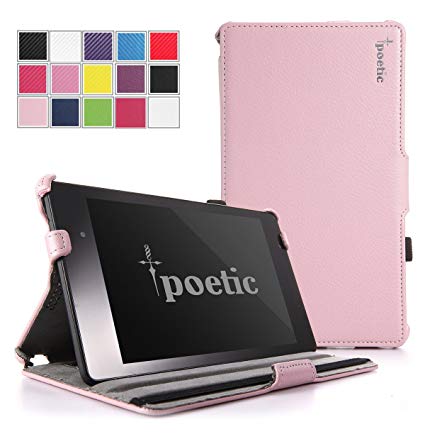 Google Nexus 7 2013 Case - Poetic Google Nexus 7 2013 Case [StrapBack Series] - [PU Leather] [View Stand] Protective Cover Case for Google Nexus 7 2nd Gen 2013 Pink (3 Year Manufacturer Warranty From Poetic)