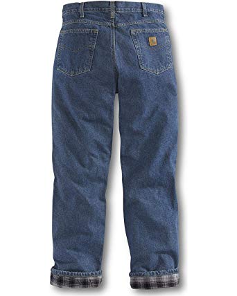 Carhartt Men's Relaxed Fit Straight Leg Flannel Lined Jean