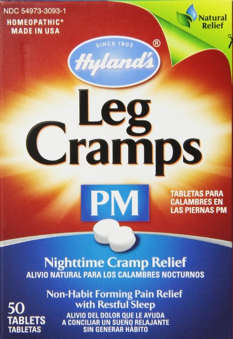 Hylands Night Time Leg Cramps PM Tablets Natural Cramp Pain Relief with Restful Sleep 50 Count