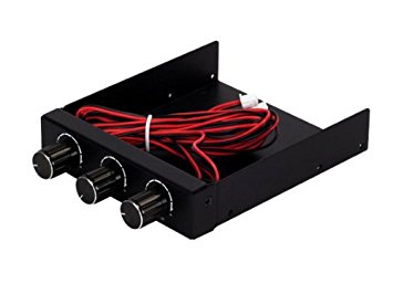 SilverStone FP33B Aluminum 3.5-Inch Drive Bay/Expansion Slot with Independent Fan Controllers (Black)