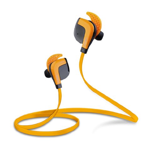 DACOM G02 Wireless Bluetooth Sport Earphones Deep Bass Earbuds Headphons with Build-in Mic Bluetooth 41 NFC Surround Sound 8 Hours Playtime 180 Hours standby time Yellow