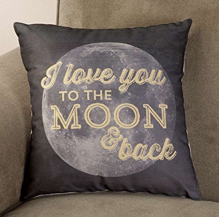 Miles Kimball I Love You to the Moon and Back Pillow