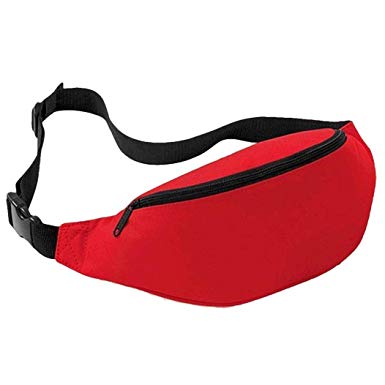 Perman Unisex Outdoor Sports Running Oxford Solid Color Stylish Waist Pack Bag 2L