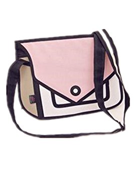 Genius_Baby 3D Style 2D Drawing Cartoon Handbag Shoulder Canvas Messenger Bag Bow Handbags