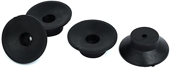 uxcell 47mmx18mm Replacement Foot Pad Black 4pcs