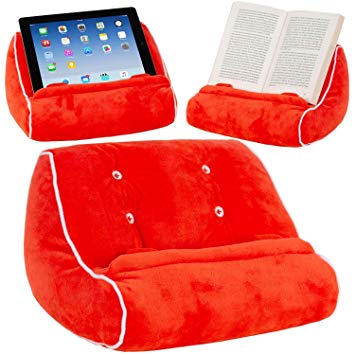 Book Couch iPad Tablet Holder Novelty eReader Rest Sofa Pillow Stand Gift Idea (Red)