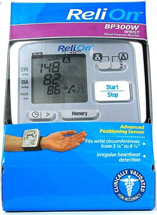 ReliOn Wrist Blood Pressure Monitor