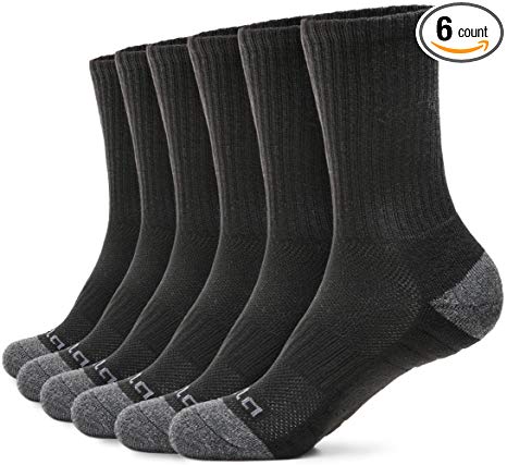 Tesla Men's 6-Pairs Athletic Sports Socks MZS Series